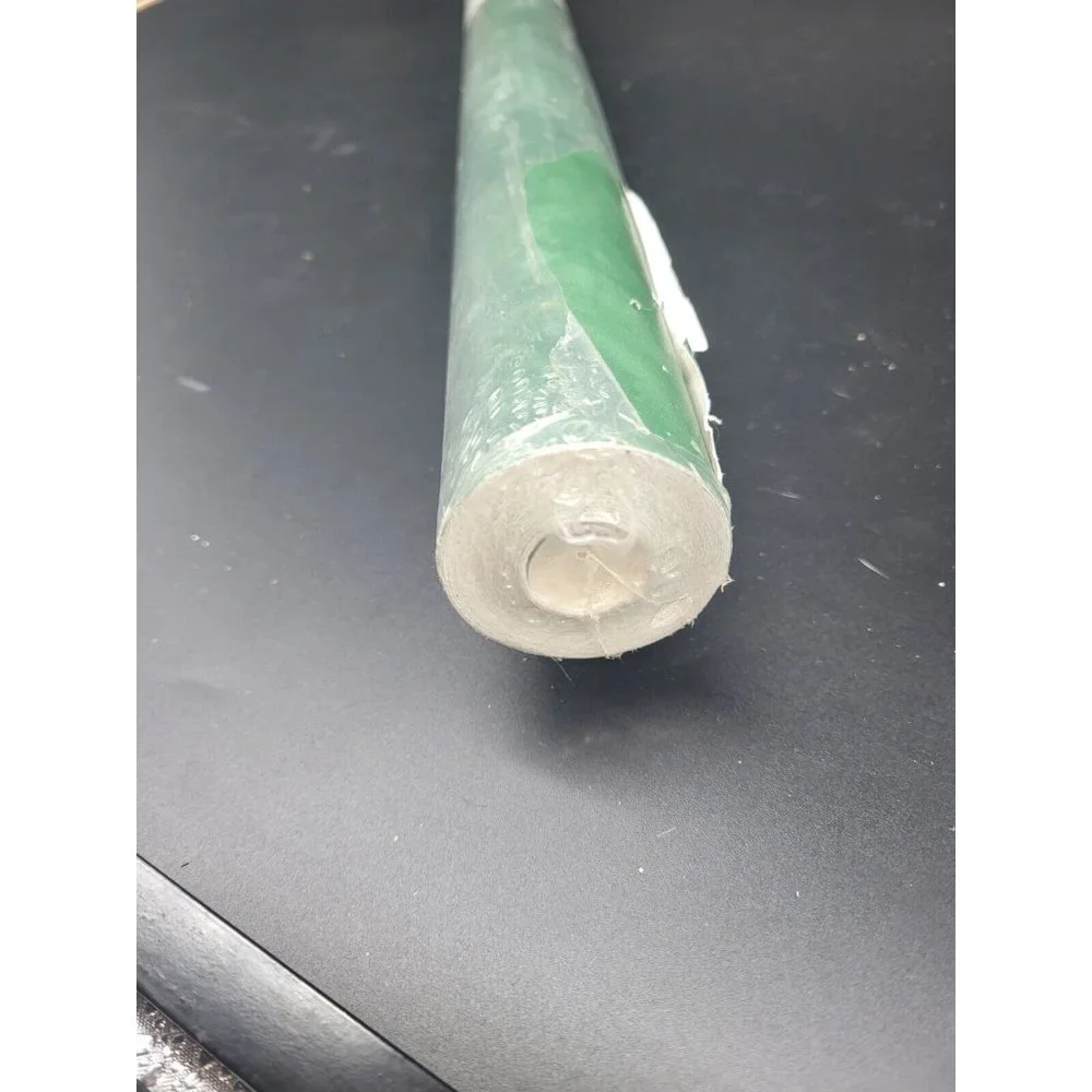 Vintage Double Roll Birge Wallcovering 55.4 Sq ft Green Scrubbable Strippable